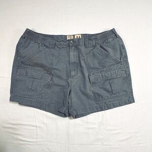 RedHead Brand Men Cargo Short 44 Gray Cotton Canvas Utility Hiking 5in Gorp Dad